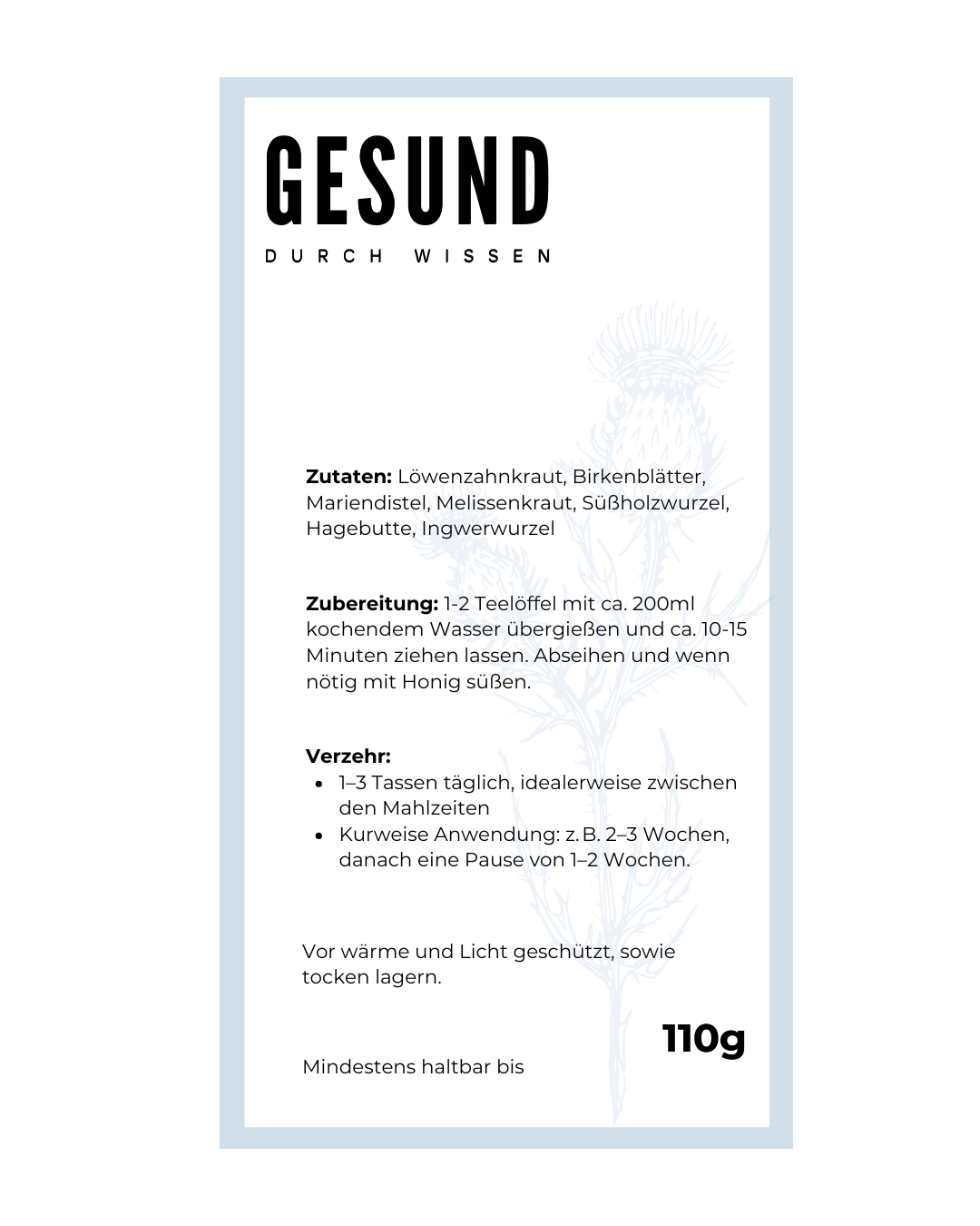 Tee - "Reinigung" Gesund durch Wissen 110g